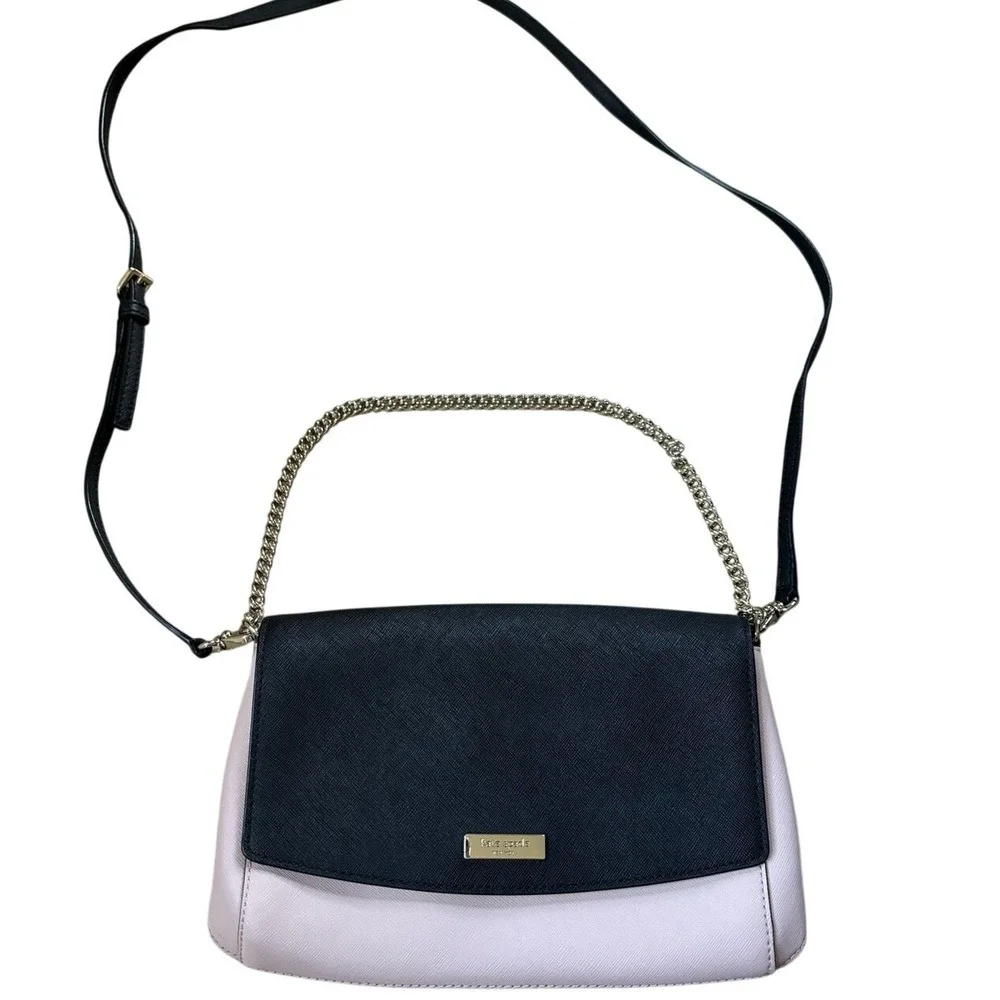 Kate‎ Spade Addison Laurel Way Crossbody Shoulder Bag Chain Pink Black